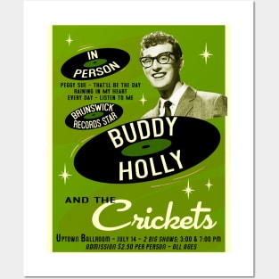 Buddy Holly In Person (Green) Posters and Art